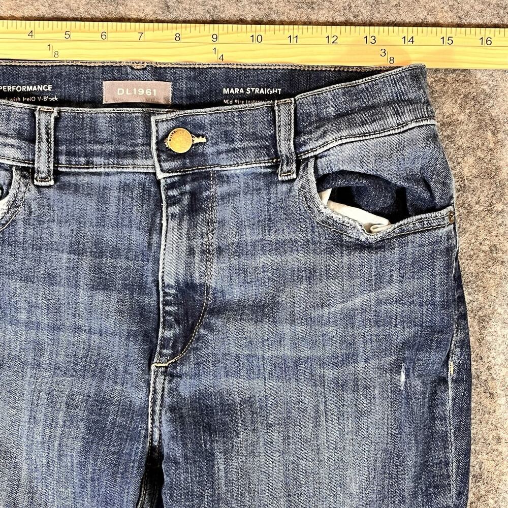 DL1961 Women’s Mara‎ Ankle Jeans-Mid Rise-Instasculpt Straight-Size 31 - Picture 5 of 14